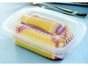Embalagem Plástica Pote Retangular Freezer&Microondas 400ml Cristal Ref G-303 Galvanotek