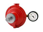 Regulador Industrial Vermelho Alta Pressão 15 kg/h com indicador de pressão Aliança