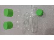 Garrafinha pet 50ml cristal com tampa plastica verde pacote com 10 unidades Drex