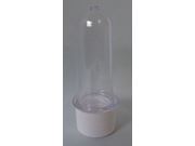 Mini Tubete cristal 8 cm tampa branca pacote com 10 unidades Drex