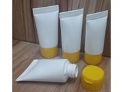 Bisnaga Plástica 10 gr Branca com tampa Rosca Amarela Unidade Drex