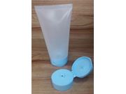 Bisnaga plástica 150gr transparente tampa azul bebe UNIDADE Drex