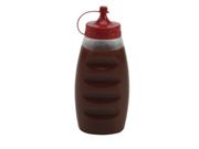 Bisnaga Plastica Transparente com tampa Vermelha para Molho  ref 2140 JAGUAR