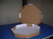 Caixa de papelão oitavada para pizza brotinho pacote com 25 unidades (caixa e tampa) Far embalagens