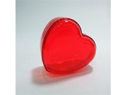 Caixinha de acrílico coração 7x7x4cm vermelho Drex