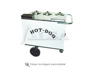 Carrinho para Hot Dog com tampa em alumínio C.H.2.A Alsa