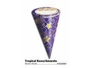 Cone Tropical Roxo/Amarelo 10x15cm com 50 unidades cod. 430200001 Carber