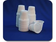 Copo Plástico Descartável branco de 50 ml com 100 unidades Copocentro