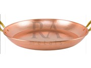 Paella em cobre puro Nº 4 com alças em liga de bronze RA Metais 
