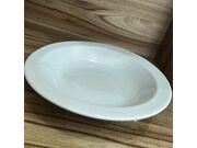 Prato fundo refeição porcelana branca Pozzani