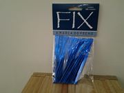 Fix arame plástico brilhante azul 11 cm encartelado com 100 unidades Rogini Peres