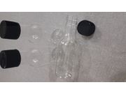 Garrafinha pet 50ml cristal com tampa plastica preta pacote com 10 unidades Drex