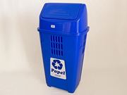 Lixeira plástica Ecológica 50 litros azul PAPEL ref. 757AZ Plasvale
