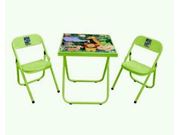 Conjunto mesa infantil com 2 cadeiras cor verde Utilaço
