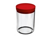 Porta Mantimentos 1,4 litros transparente com tampa vermelha ref. UZ313-VM Uz.
