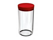 Porta Mantimentos 1,9 litros transparente com tampa vermelha ref. UZ312-VM Uz.