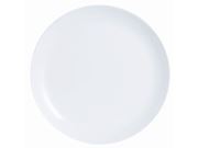 Prato de mesa vidro temperado branco 267mm ref SI0402 Shri Sai
