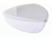 Saladeira de plástico branco sólido 2 litros com tampa ref. UZ191-BR Uz.