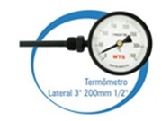 Termômetro Lateral 3" 200mm 1/2"