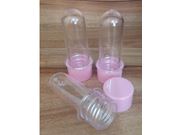 Mini tubete cristal 8 cm tampa rosa pacote com 10 unidades Drex