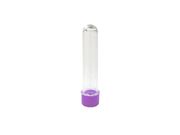 Tubete 13 cm Cristal com tampa plástica lilás pacote com 10 unidades Drex